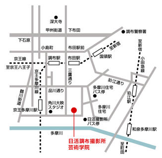 地図画像（撮影所・学院）
